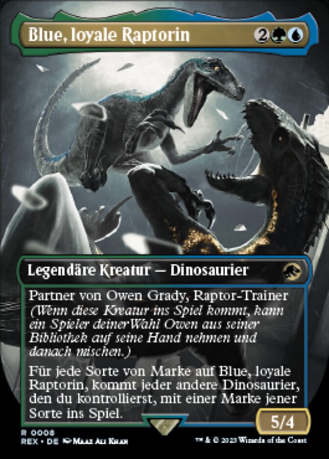 Blue, loyale Raptorin