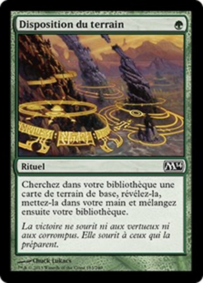 Disposition du terrain