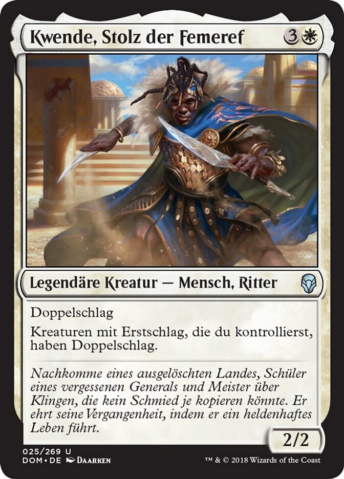 Kwende, Stolz der Femeref