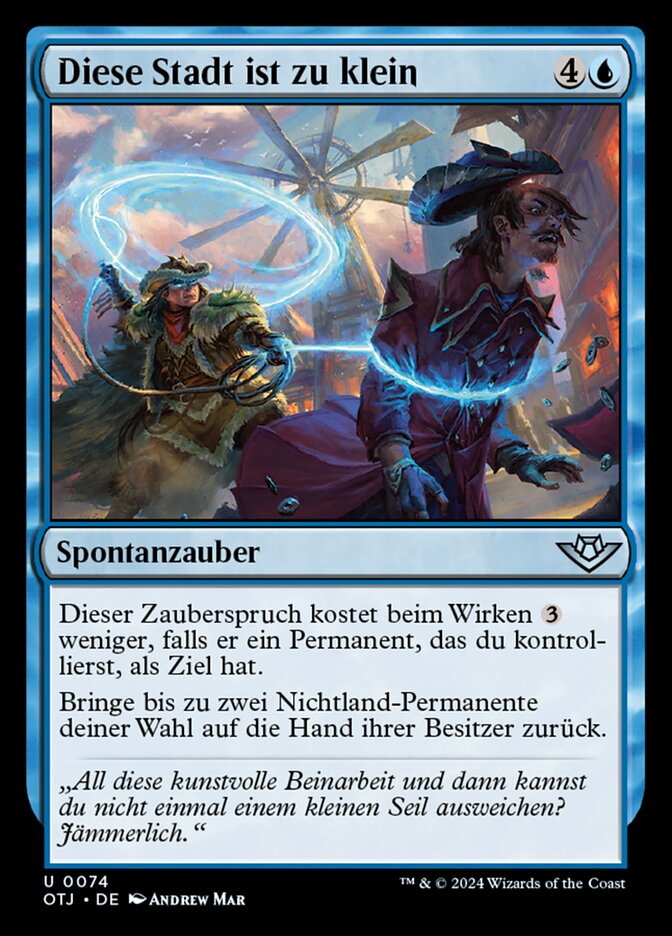 Diese Stadt ist zu klein