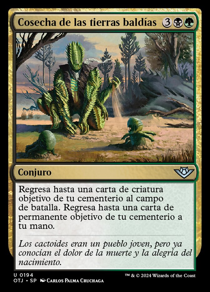 Cosecha de las tierras baldías