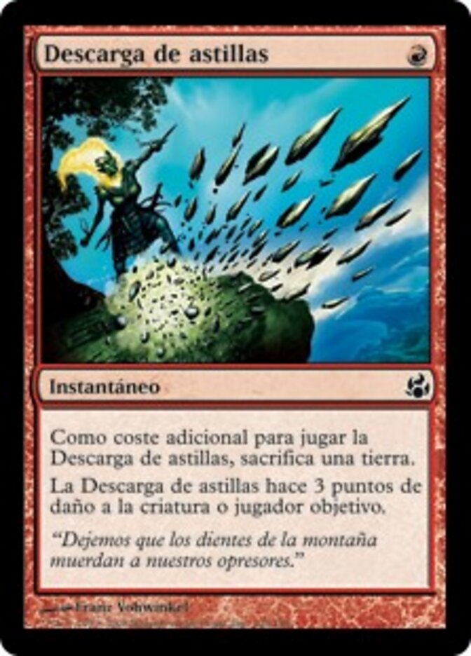 Descarga de astillas