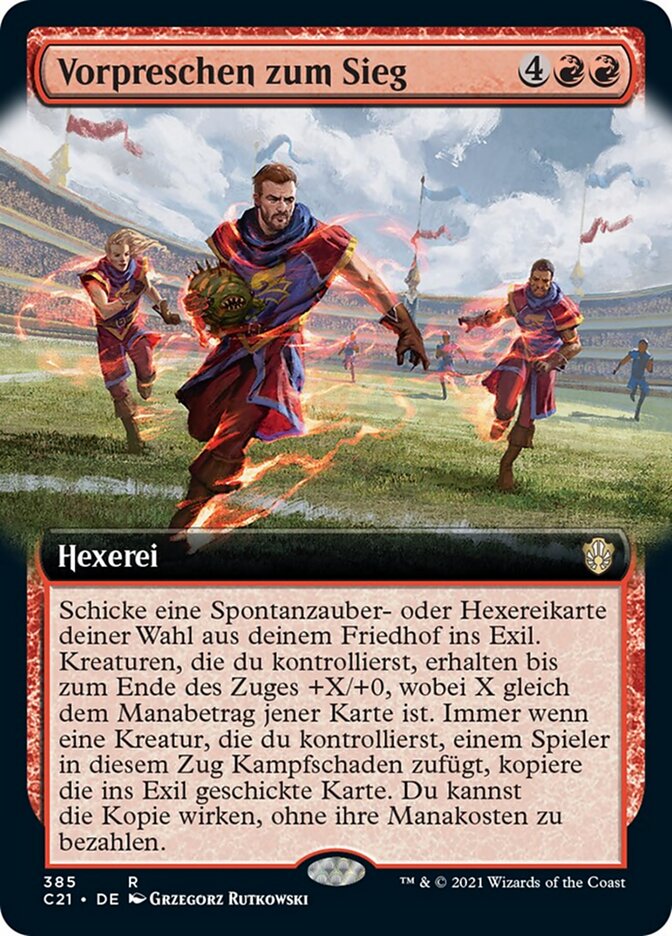 Vorpreschen zum Sieg