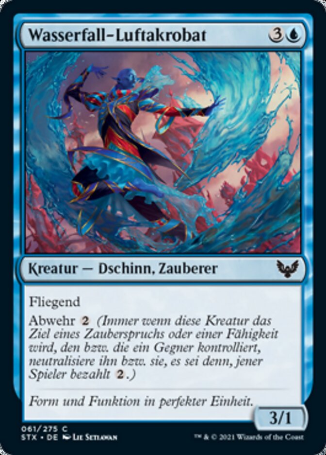 Wasserfall-Luftakrobat