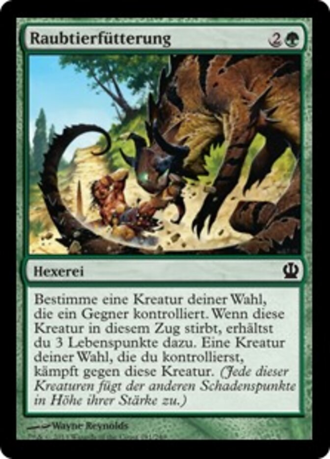 Raubtierfütterung