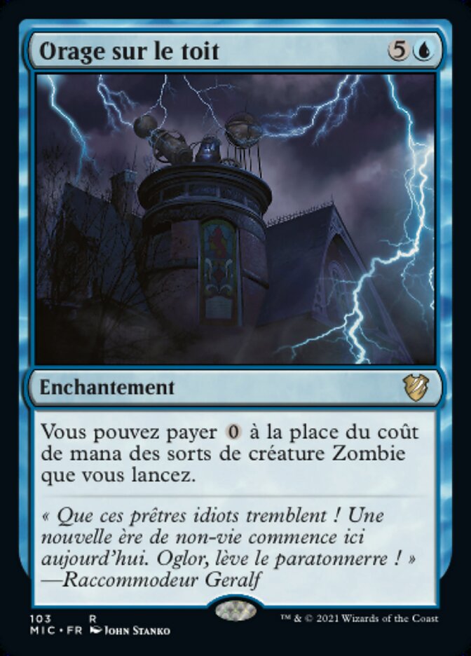 Orage sur le toit