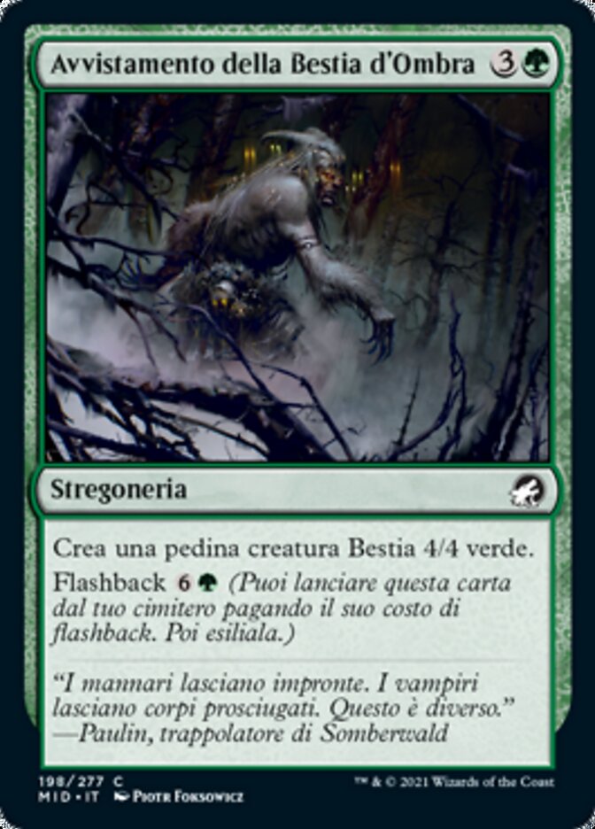Avvistamento della Bestia d'Ombra