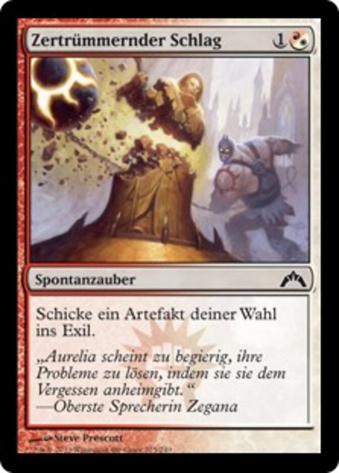 Zertrümmernder Schlag