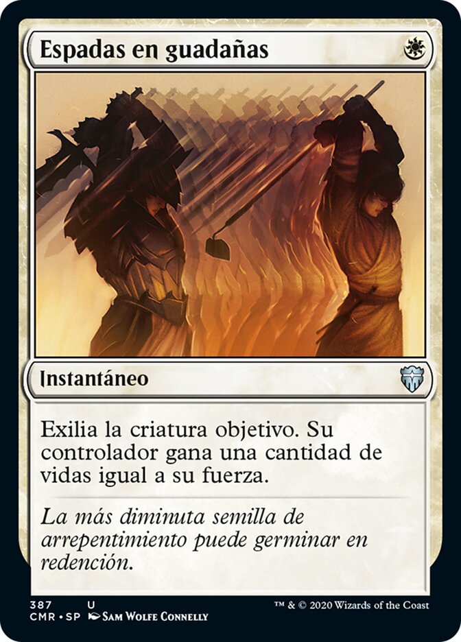 Espadas en guadañas