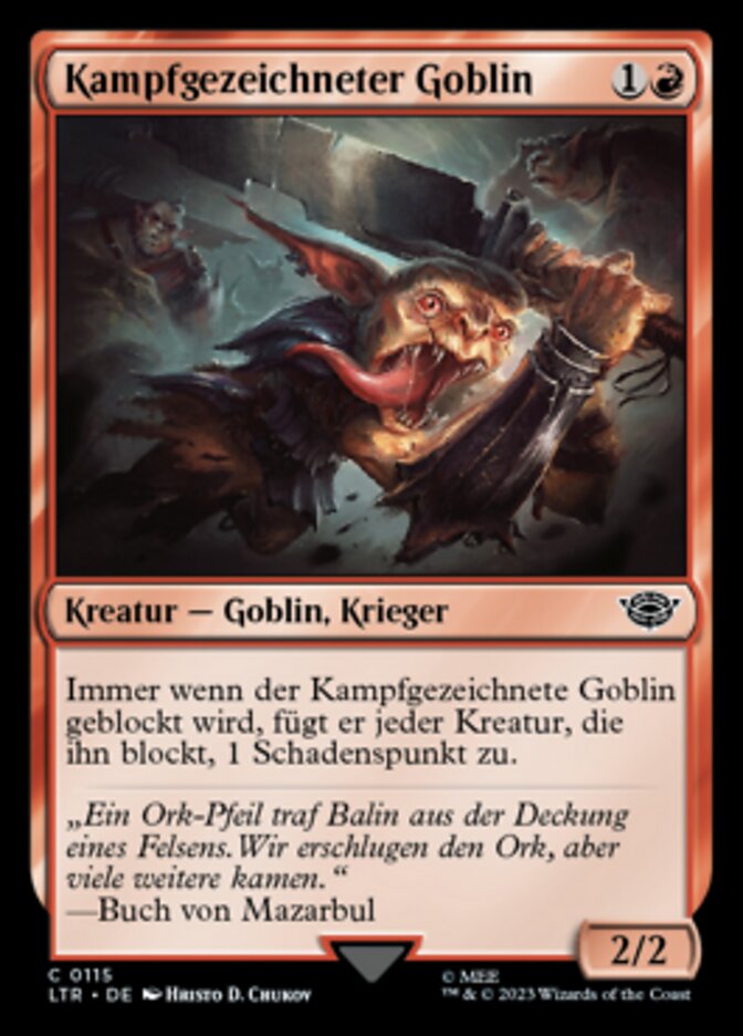 Kampfgezeichneter Goblin
