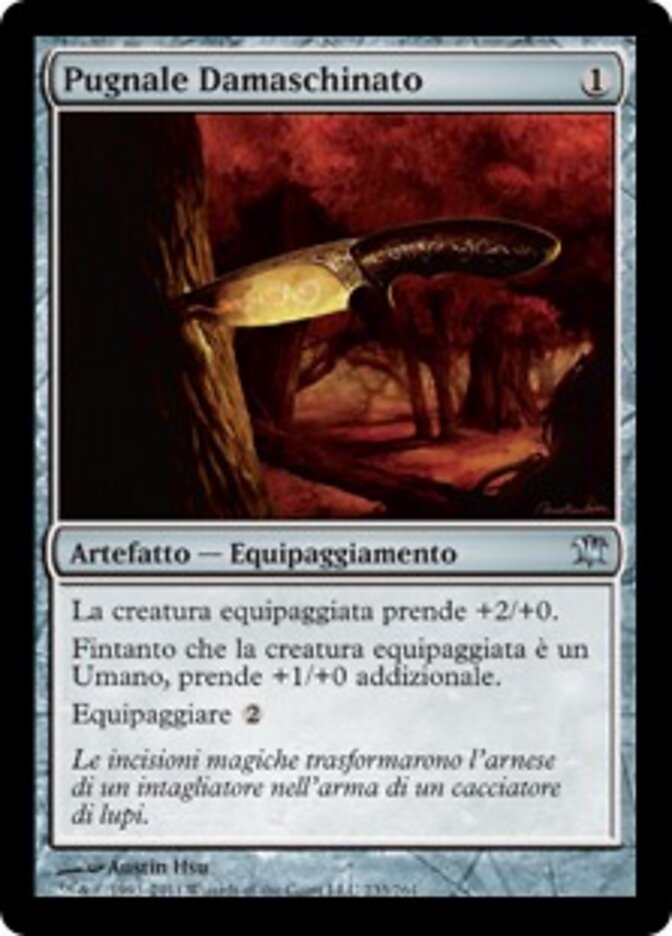 Pugnale Damaschinato