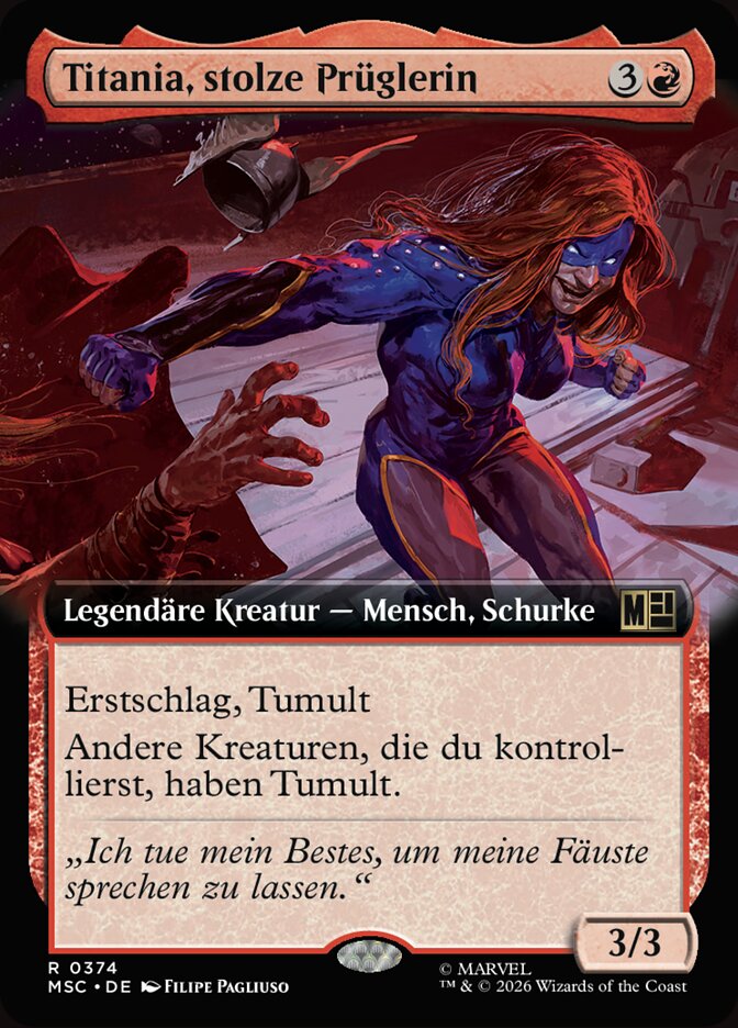 Titania, stolze Prüglerin