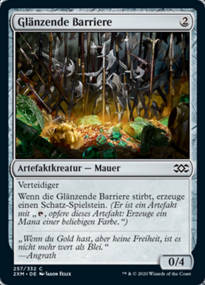 Glänzende Barriere
