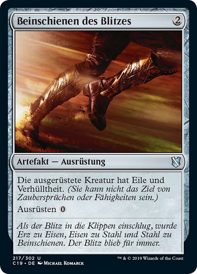 Beinschienen des Blitzes
