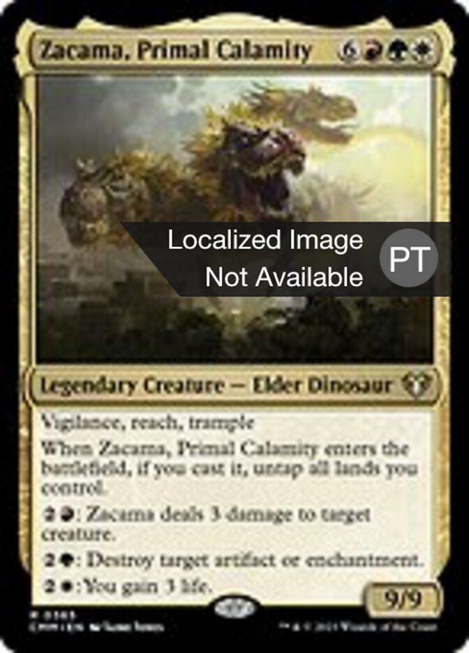 Zacama, Calamidade Primordial