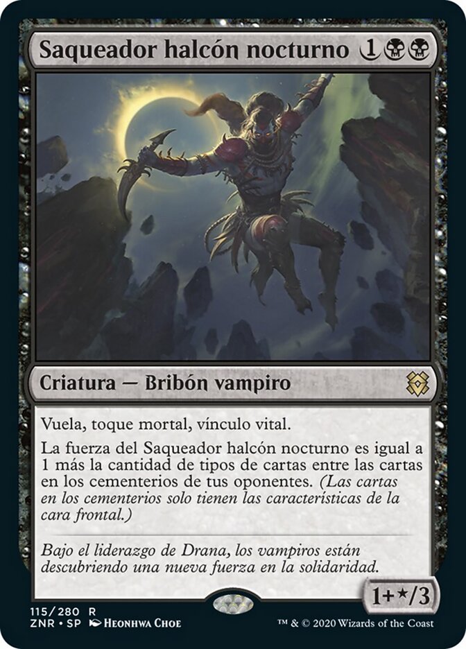 Saqueador halcón nocturno