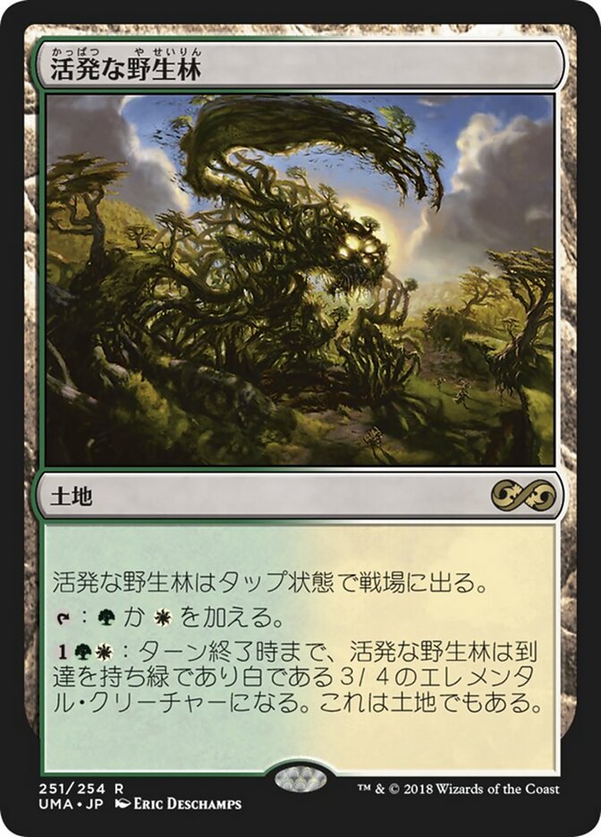 活発な野生林