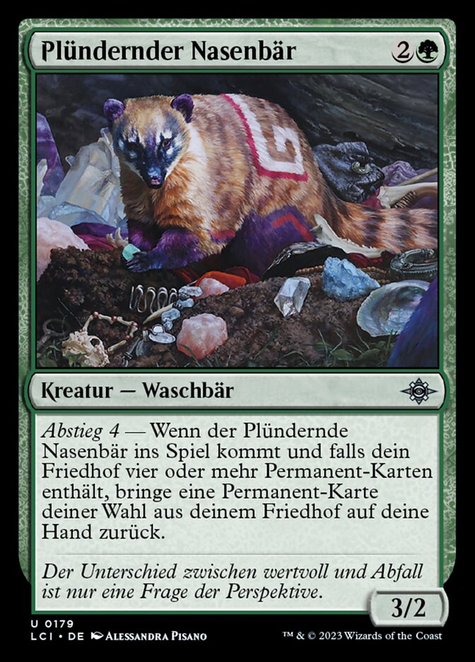 Plündernder Nasenbär