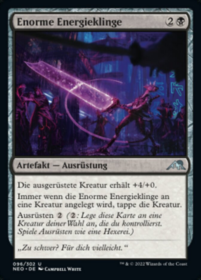 Enorme Energieklinge