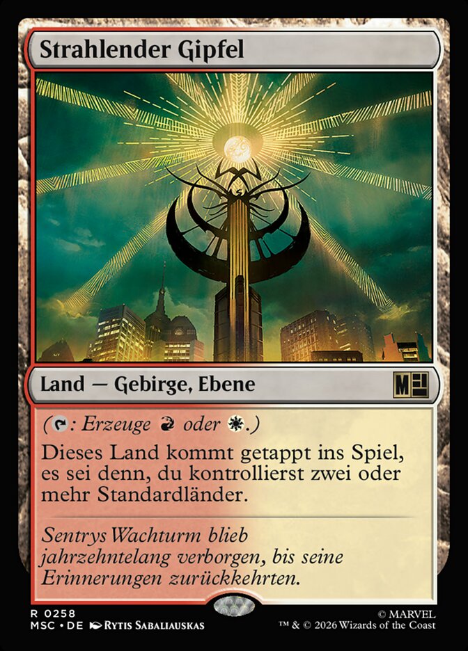 Strahlender Gipfel