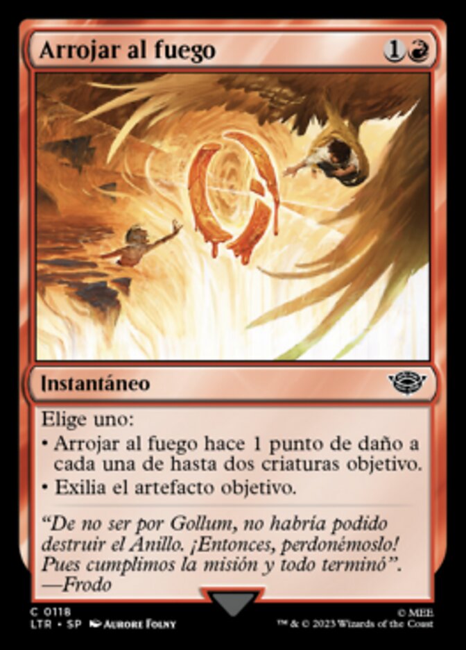 Arrojar al fuego