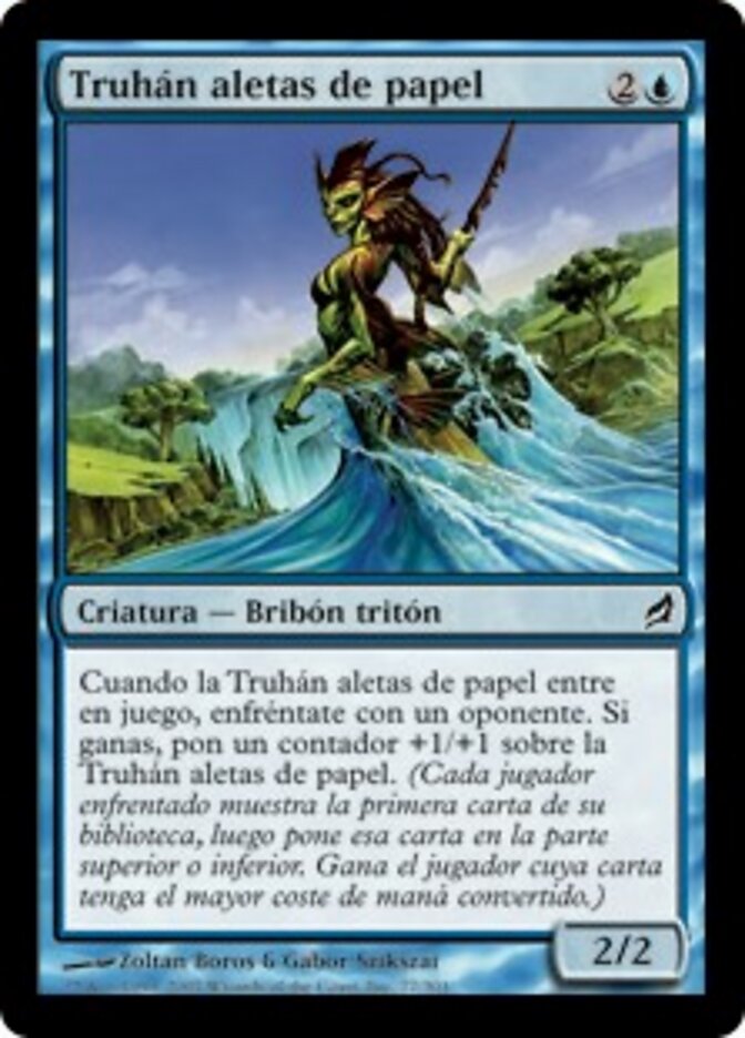 Truhán aletas de papel