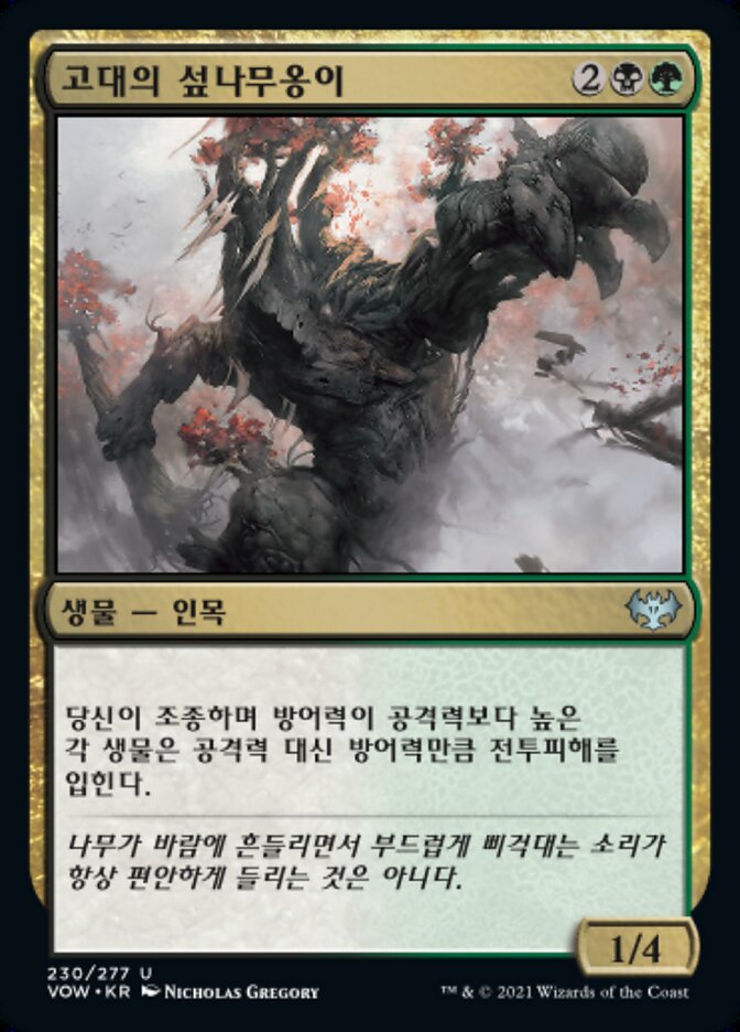 고대의 섶나무옹이