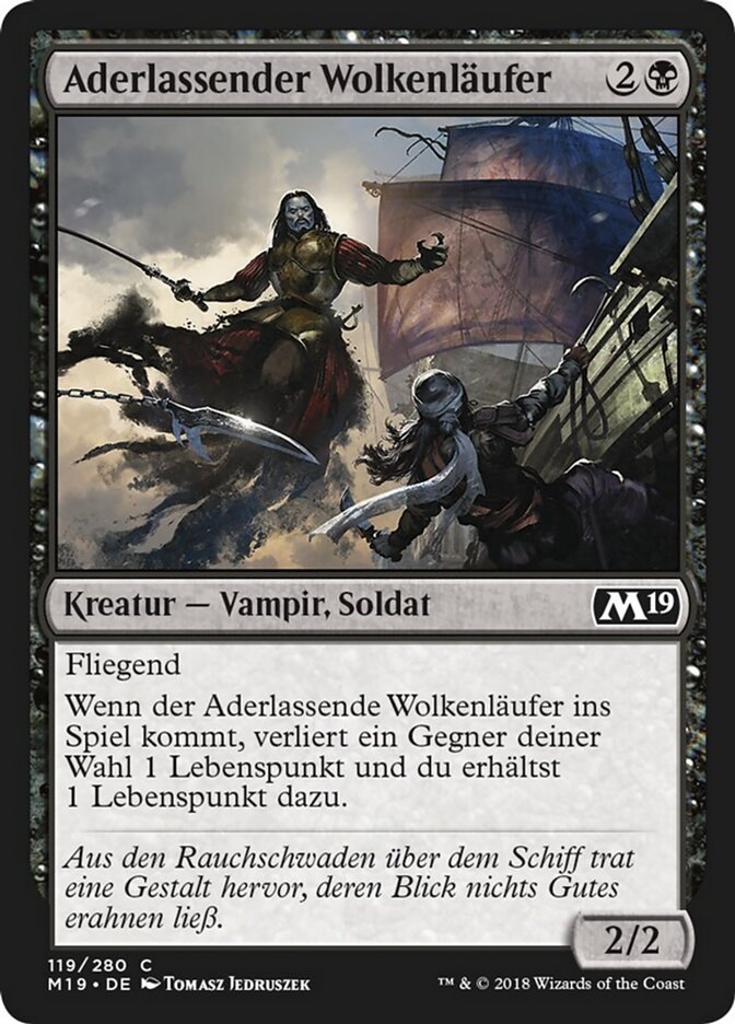 Aderlassender Wolkenläufer