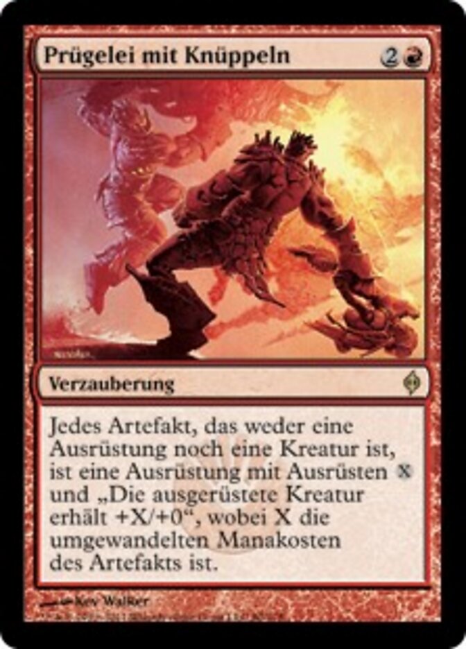 Prügelei mit Knüppeln