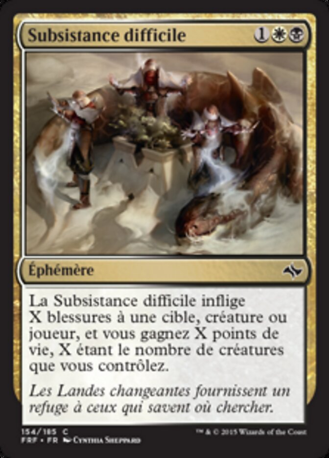 Subsistance difficile