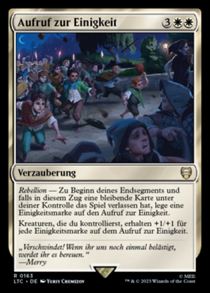 Aufruf zur Einigkeit