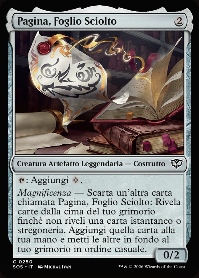 Pagina, Foglio Sciolto