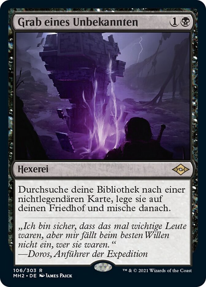 Grab eines Unbekannten