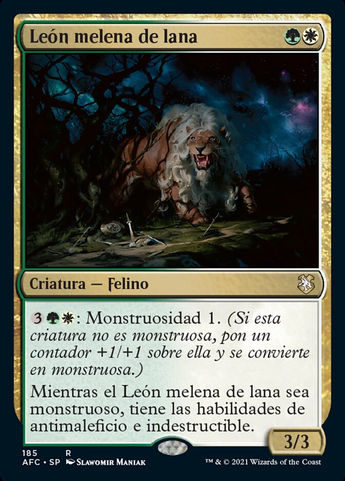 León melena de lana