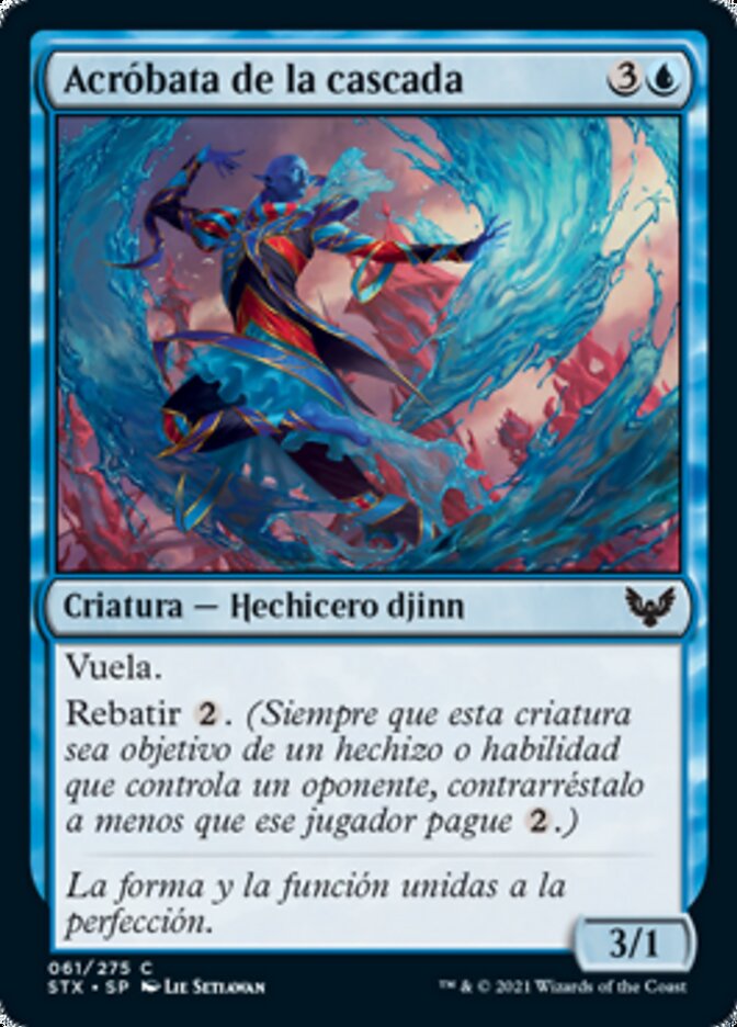 Acróbata de la cascada