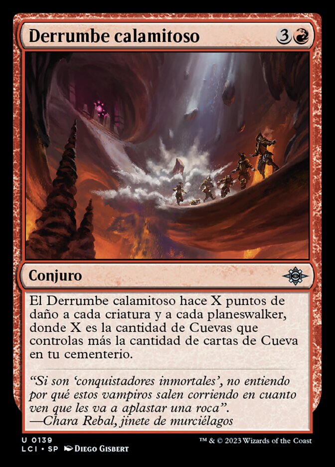 Derrumbe calamitoso