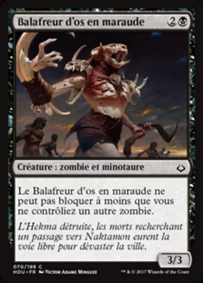 Balafreur d'os en maraude