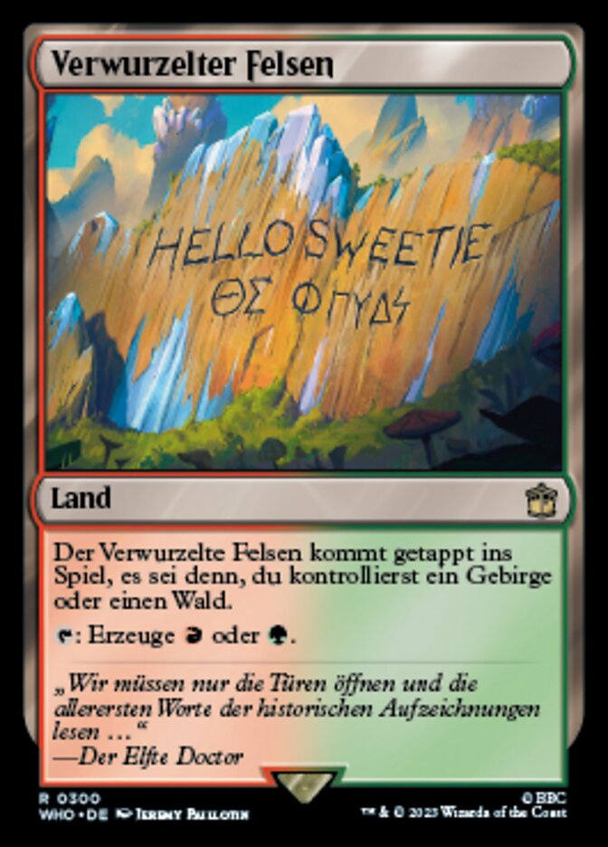 Verwurzelter Felsen