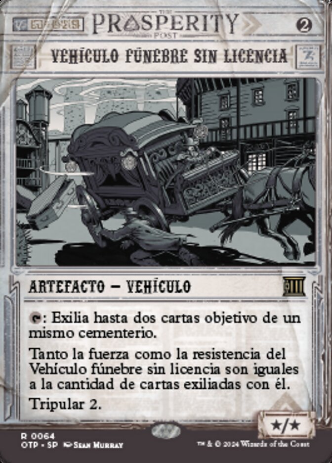 Vehículo fúnebre sin licencia