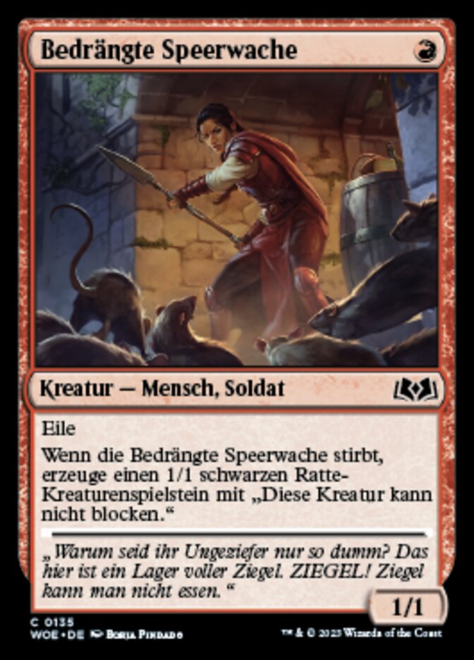 Bedrängte Speerwache