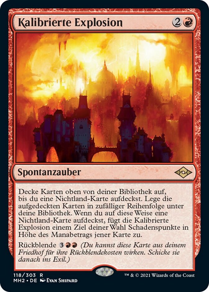 Kalibrierte Explosion