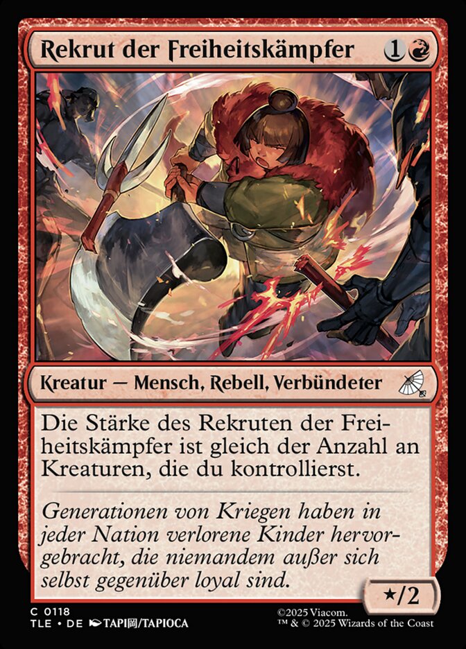 Rekrut der Freiheitskämpfer
