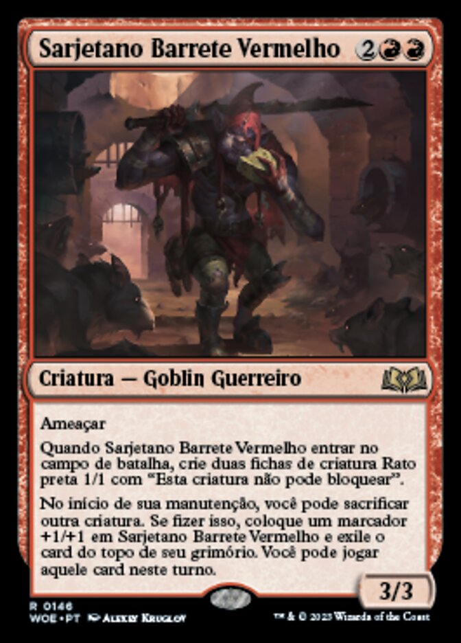 Sarjetano Barrete Vermelho