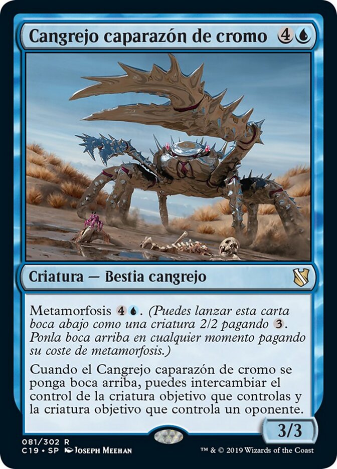 Cangrejo caparazón de cromo