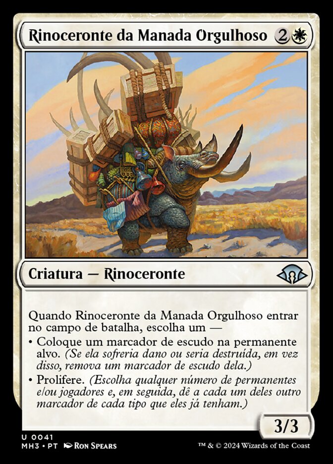 Rinoceronte da Manada Orgulhoso