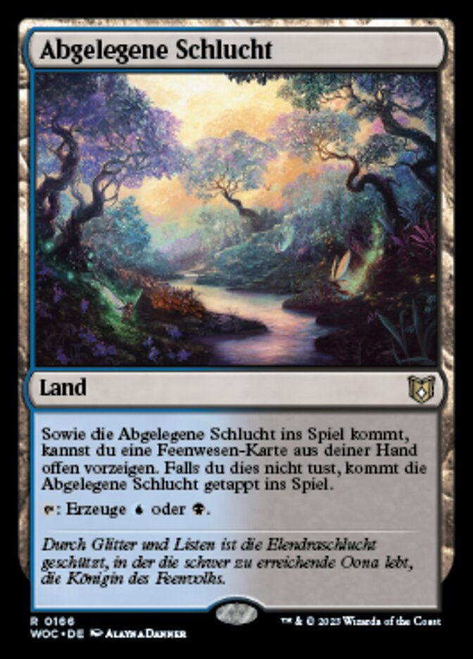 Abgelegene Schlucht