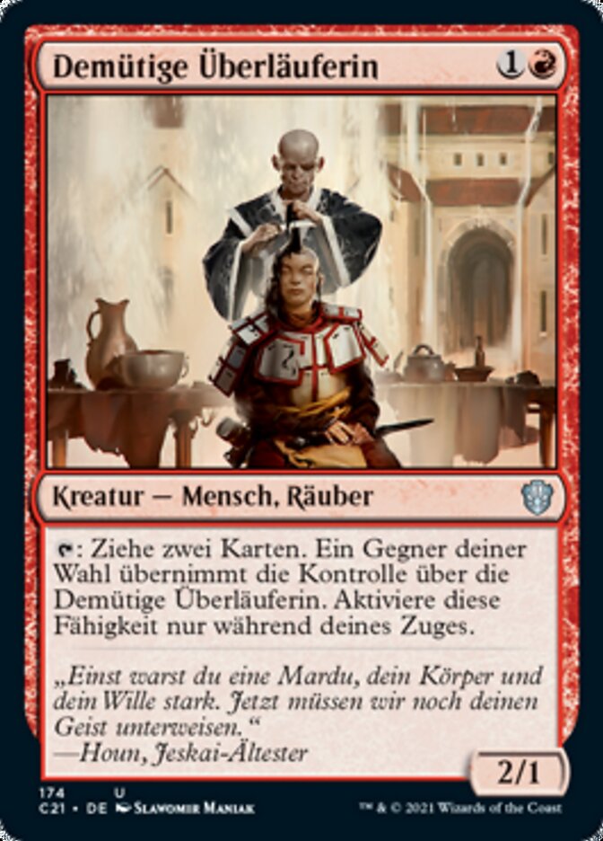 Demütige Überläuferin