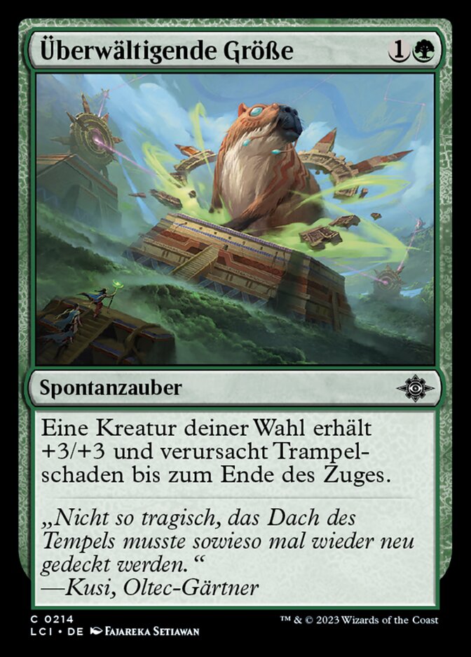 Überwältigende Größe