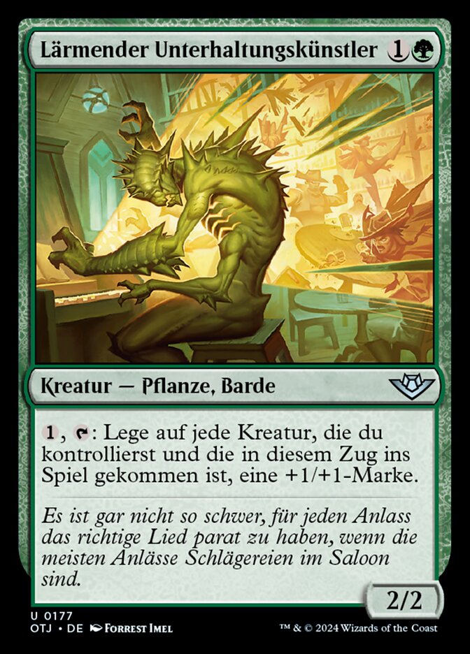 Lärmender Unterhaltungskünstler