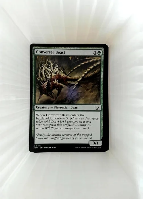 A well framed, sharp, evenly lit card scan